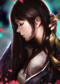 CG二次元可爱性感美女插画图片
