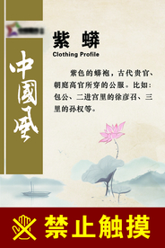 服装简介 中国风  紫色的蟒袍
