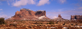 风景 全景图 黄昏 戈壁 黄色