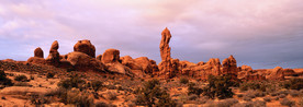 风景 全景图 黄昏 戈壁 黄色
