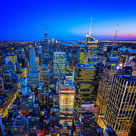 帝国大厦夜景繁华俯视图