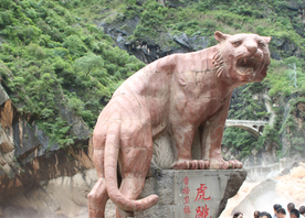 虎跳峡老虎雕塑