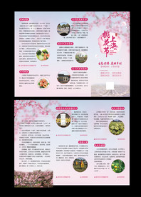 桃花节三折页 粉色三折页