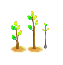 原创卡通树苗