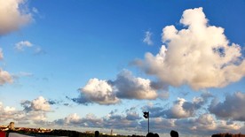 利其马台风过后夕阳