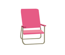 家居装饰靠椅椅子粉红色矢量图