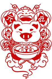 元宵节创意插画