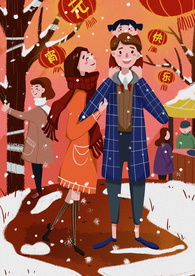 元宵节创意插画