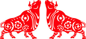剪纸牛