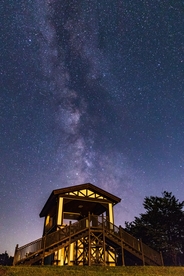 星空 银河 看台 夜空 山坡