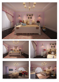 简约欧式儿童房效果图