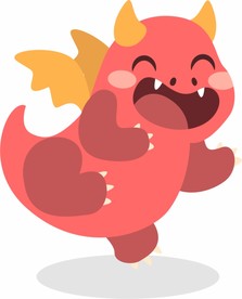 红色卡通龙
