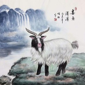 水墨画羊图片大全,水墨画羊设计素材,水墨画羊模板下载,水墨画羊图库_昵