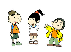 卡通小孩子