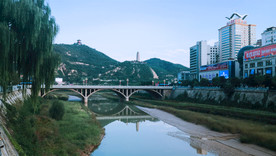 延安宝塔山延河桥