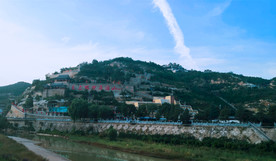 延安清凉山延安宝塔山延河