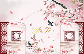 新中式婚礼背景