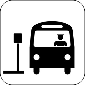 交通图标系列 公交车站