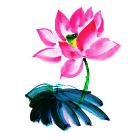 水墨荷花