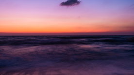 海边夕阳晚霞海水风景