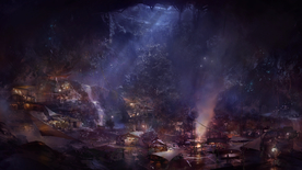 彩色插画背景星空