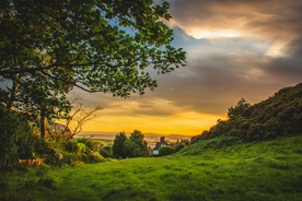 夕阳下的风景