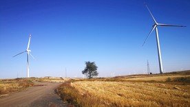 草原 天路 风车 蓝天 晴