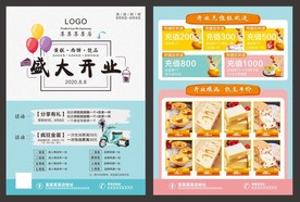 甜品开业DM单海报