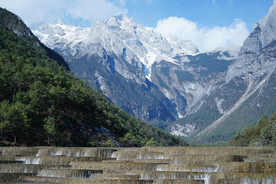 云南丽江玉龙雪山白水河风景