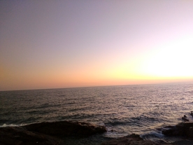 大海日落