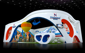 户外运动装备展览效果图