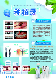 牙科展板 口腔科展板 种植牙