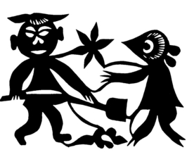 剪影 窗花 中国风 剪纸 手工