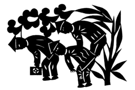 剪影 窗花 中国风 剪纸 手工