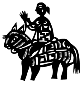 剪影 窗花 中国风 剪纸 手工