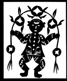 剪影 窗花 中国风 剪纸 手工