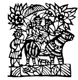 剪影 窗花 中国风 剪纸 手工