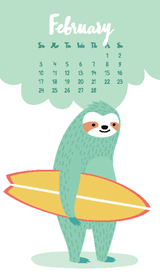 卡通图案日历模板