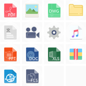 精致扁平化气泡文件图标