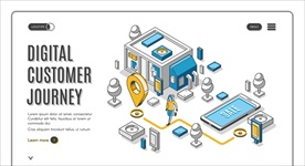 等距电子商务金融支付插画设计