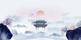 中国风水墨背景