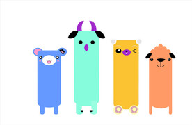 动物 犀牛 牛 儿童 展板 墙