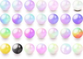 幻彩珍珠矢量图