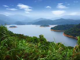 水库 湖泊 自水天一色