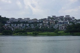 湖泊、别墅