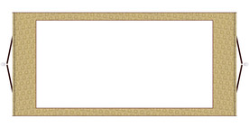 挂轴横幅高清分层锦绫卷轴