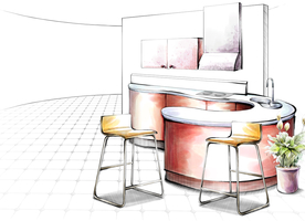 手绘房间 卡通房间 矢量房间