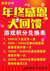 美容会所年终回馈活动海报展架