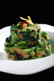 干青菜拌毛豆