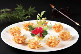 杏果脆虾球